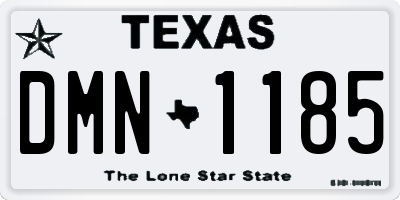 TX license plate DMN1185