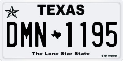TX license plate DMN1195