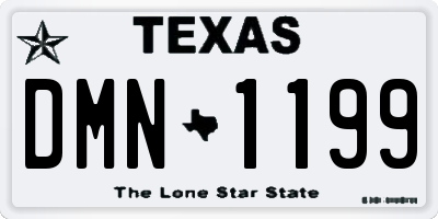 TX license plate DMN1199