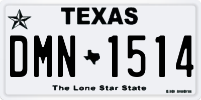 TX license plate DMN1514