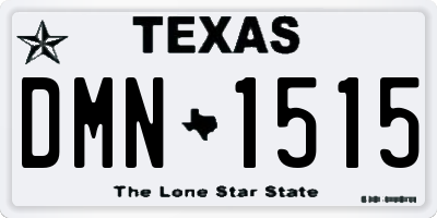 TX license plate DMN1515