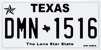 TX license plate DMN1516