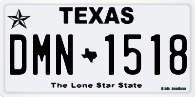 TX license plate DMN1518