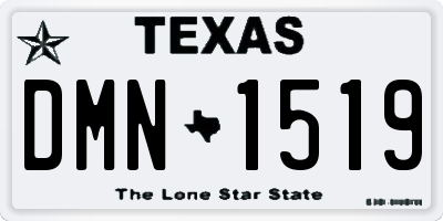 TX license plate DMN1519
