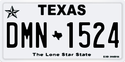 TX license plate DMN1524