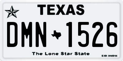 TX license plate DMN1526