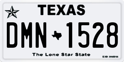 TX license plate DMN1528