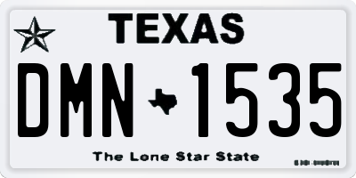TX license plate DMN1535