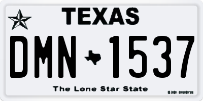 TX license plate DMN1537