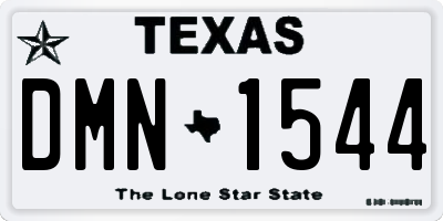 TX license plate DMN1544