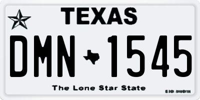 TX license plate DMN1545