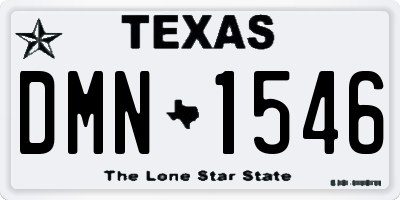TX license plate DMN1546