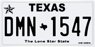 TX license plate DMN1547