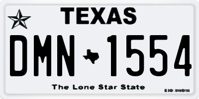 TX license plate DMN1554