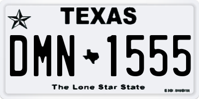 TX license plate DMN1555