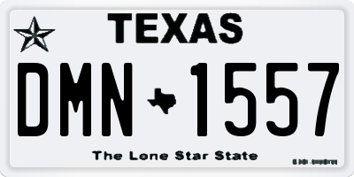 TX license plate DMN1557
