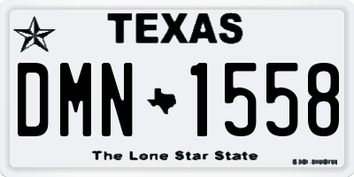 TX license plate DMN1558