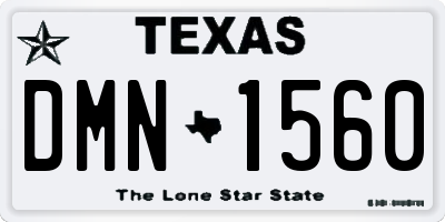 TX license plate DMN1560