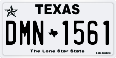 TX license plate DMN1561