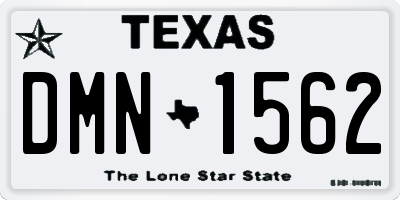 TX license plate DMN1562
