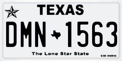 TX license plate DMN1563