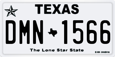 TX license plate DMN1566