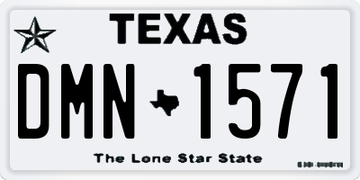 TX license plate DMN1571