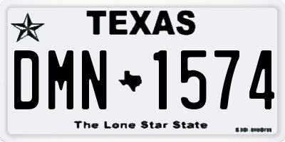 TX license plate DMN1574