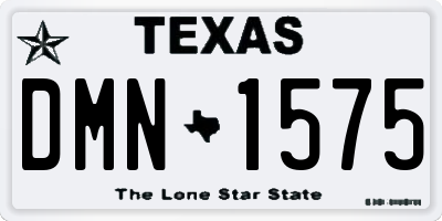TX license plate DMN1575
