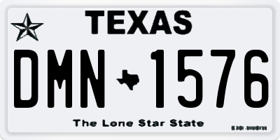 TX license plate DMN1576