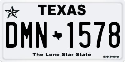 TX license plate DMN1578