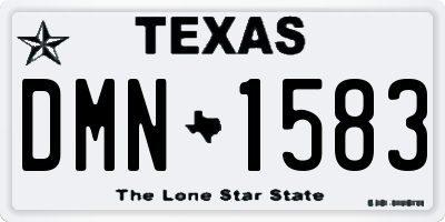 TX license plate DMN1583