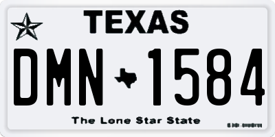 TX license plate DMN1584