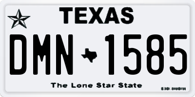 TX license plate DMN1585