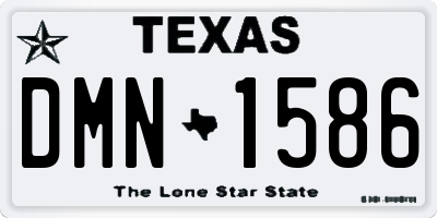 TX license plate DMN1586