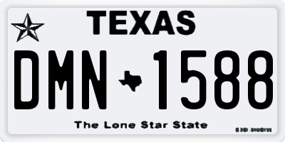 TX license plate DMN1588