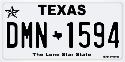 TX license plate DMN1594