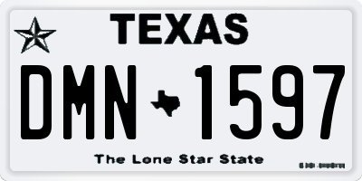 TX license plate DMN1597