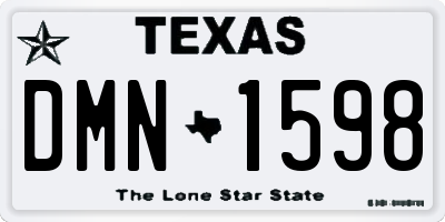 TX license plate DMN1598