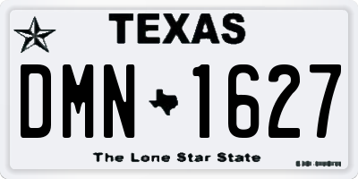 TX license plate DMN1627
