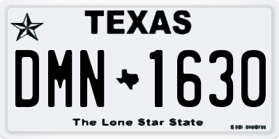 TX license plate DMN1630