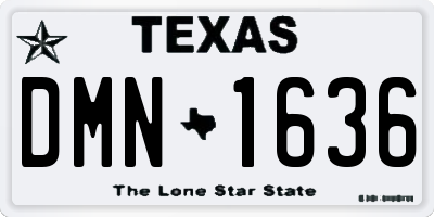 TX license plate DMN1636