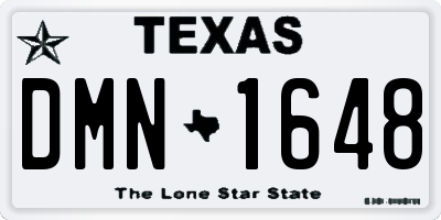 TX license plate DMN1648