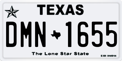 TX license plate DMN1655