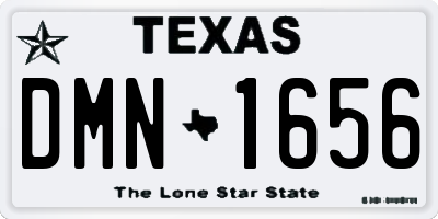 TX license plate DMN1656