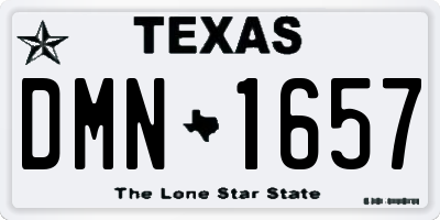 TX license plate DMN1657