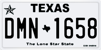 TX license plate DMN1658