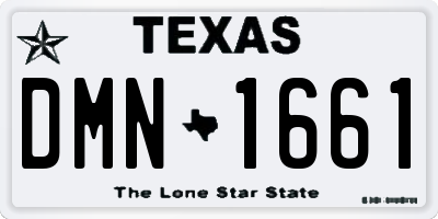 TX license plate DMN1661
