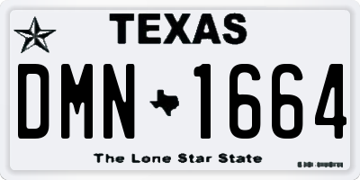 TX license plate DMN1664