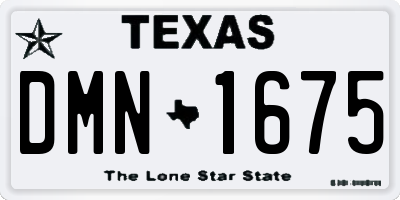 TX license plate DMN1675